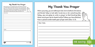 Heart of jesus, i thank you. Catholic Prayer Sheet Write A Thank You Prayer Cfe