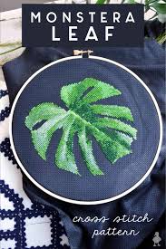 Mouse's halloween stitching cross stitch pattern $7.00. Monstera Leaf Free Cross Stich Pattern Ugly Duckling House