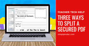How To Split A Pdf Into Separate Pages Simply Kinder In 2021 How To Split Simply Kinder Teacher Tech