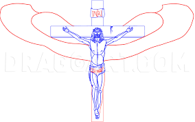 480x360 drawing jesus on the cross 3d how to draw jesus semana santa. How To Draw Jesus On The Cross Coloring Page Trace Drawing