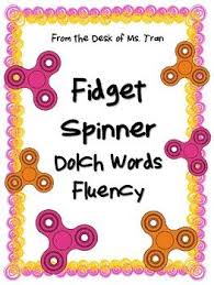 New Fidget Spinner Dolch Words Fluency Dolch Words Fun Writing Activities Cool Writing