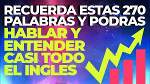 Recuerda Estas 270 Palabras Y Podras Hablar Y Entender Todo El Ingles Youtube Youtube English Language Language
