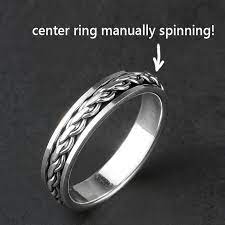Sterling Silver Spinner Ring Mens 925 Silver Spinning Band Ring 11 5 Us Size Mens Rings For Sale Garnet Engagement Ring Spinner Ring Mens