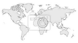 7464 bilder für schule und unterricht. Grau Ahnliche Weltkarte Leer Fur Infografik Fototapete Fototapeten Infografik Europa Atlas Myloview De