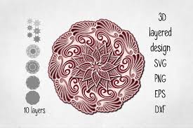 Download 3d Layered Mandala Graphic By Eva Barabasne Olasz Creative Fabrica