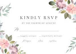 Soft Floral Rsvp Card Template Free Greetings Island Floral Invitations Template Soft Floral Wedding Invitation Templates