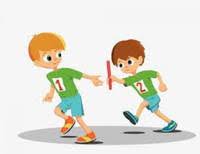 A race in which runners have to climb over, crawl through etc obstacles such as tyres/tires, nets etc. Gambar Kartun Lari