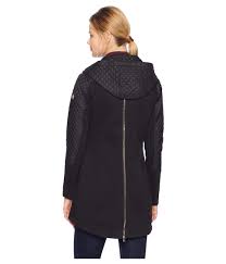 It is possible to do pockets (patch, welt or side. Michael Michael Kors Cotton Zip Front Zip Back Hooded Knit Coat A320673gz Black Coat Lyst