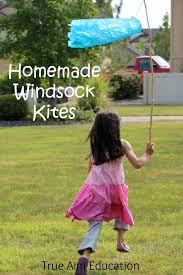 For extra decoration, add glitter, stickers and strips of tissue paper for a more colorful windsock. Homemade Windsock Kites For Kids True Aim