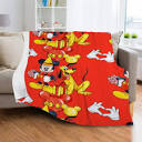 Mickey Mouse Throw Blanket Ultra Soft Bed Cover Plush for Kids ...