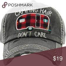 Camping Hair Don T Care Baseball Cap Trucker Hat Camping Hair Trucker Hat Trucker
