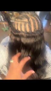 quickweave #braidedfoundation #liquidcapprotection #mullet #shorty #shroom  #bangs #bigfacez Ebony Pashel-Morant