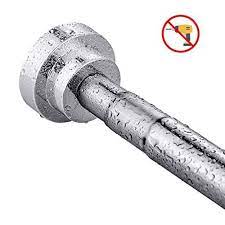 Joe S Home 49 3 86 6 Inches No Drill Stainless Steel Extendable Shower Curtain Rod Tension Curtain Rod Sil Shower Curtain Rods Curtain Rods Double Rod Curtains