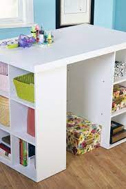 Counter Height Craft Table White On Hautelook Craft Tables With Storage Craft Table Diy Craft Table