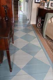 Hall Floor Painted In Oval Room Blue And Blue Gray Floor Paint In A Beautiful Diamond Pattern Oval Room Blue Grey Flooring Flooring