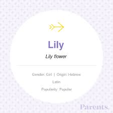Baby Name Lily Names With Meaning Baby Girl Names Baby Names