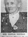 Hannah Whitman Family History & Historical Records