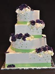 Green And Purple Wedding Cake Love The Look Of This Cake Purple Wedding Cake Wedding Cake Photos Purple Wedding
