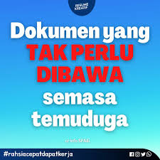 Apabila anda berkata sedemikian, ianya membawa persepsi bahawa anda akan bakal benci dengan pekerjaan baru tersebut. Tak Perlu Bawa Dokumen Ni Geng Freshgraduates Nak Kerja Facebook