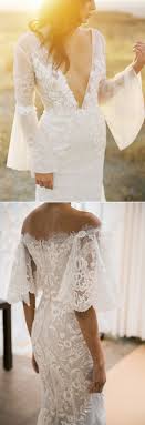 Lace wedding dress with sleeves sv85. 38 Breath Taking Bell Sleeve Wedding Dresses We Love Amaze Paperie
