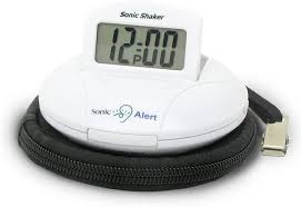 Flips up to sit beside your be. Amazon Com Sonic Alert Sbp100 Portable Loud Vibrating Alarm Clock Kitchen Dining