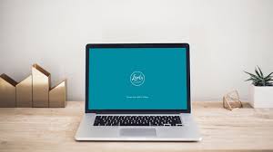 Macbook Pro 15 On Wooden Home Office Table For Any Designer That Is Looking To Display Their Design Professi Macbook Mockup Free Mockup Free Photoshop Mockups