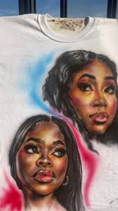 Made an airbrush shirt @citygirls @jtthegirl 🫶🏾💥 #citygirls #jt  #yungmiami #airbrush #art #toronto #blackartist
