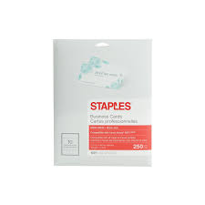 Passez une commande en ligne à copies et. Staples 14633 Cc Laser Business Cards White 250 Pack 677797 Walmart Com Walmart Com