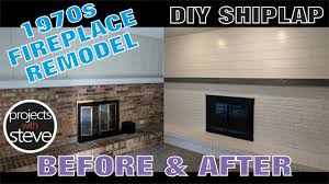 Start small with one accent wall, a headboard, or even a fireplace. Before After Shiplap Fireplace Remodel 1970s To 2019 Youtube