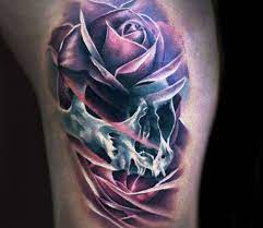 The skull and roses tattoo is one of the most popular skull tattoos which are heavily carried by women.the skull tattoo is a symbol of death and mortality while a rose is a symbol of beauty and life. Skull Rose Tattoo By Vid Blanco Post 22069