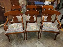 Henkel harris 105s solid wild black cherry queen anne dining side chairs pair c. Henkel Harris 6 Cherry Dining Chairs Very Nice Condition Long Valley Traders