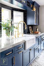 Blue Cabinets Kitchen Design Small Kitchen Design Kitchen Renovation