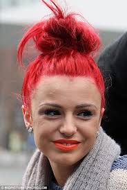 X Factor tour: Cher Lloyd clowns around with red hair and lipstick