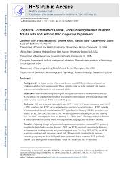 One point is allocated for a correctly executed drawing. Pdf Cognitive Correlates Of Digital Clock Drawing Metrics In Older Adults With And Without Mild Cognitive Impairment