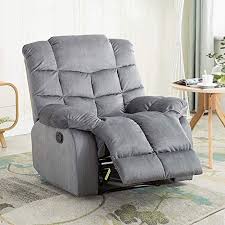 New Bonzy Home Recliner Chair Microfiber Fabric Living Room Sofa Manual Reclining Single Couch Comfy Home T Living Room Sofa Comfy Couch Living Room Theaters