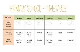 Primary School Timetable The Little Gym Australia School Timetable Primary School School