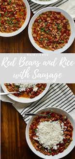 Red Beans And Rice My Life After Dairy Recipe Filling Dinner Recipes Red Beans