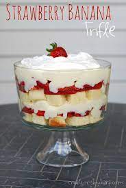 Strawberry Banana Trifle Recipe Homemade Pudding Trifle Recipe Desserts