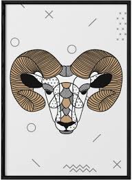 Solution pour résoudre le problème d'écran noir et blanc dans windows. Belier Affiche Deco Scandinave Pour Un Salon Moderne L Afficherie