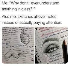 Memes Art Sketches On Instagram Whats Your Favorite Class Follow Art Relates For More Oc Is Ls Artist Art Jokes Artist Memes Artist Humor