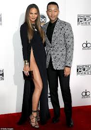 Chrissy Teigen Dons Revealing Dress With Deep Slits Red Carpet Fashion Nice Dresses Revealing Dresses