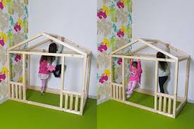 Besonders schön werden sie, wenn man sie. Hausbett Fur Kinder Selber Bauen Holz Mit Farbe Streichen Teil 1 Meinestube