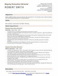 Job description for deputy executive director: Deputy Executive Director Resume Samples Qwikresume