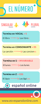 El Numero Singular Plural Los Numeros En Espanol Aprender Espanol Gramatica Espanola