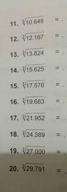 Aug 13, 2021 · cari bilangan hasil pangkat 3 terdekat dan nilainya tidak boleh lebih dari 13824 (lihat tabel pada laman tabel hasil perkalian pangkat 3) untuk memudahkan cukup mencoret 3 digit angka di belakang, sehingga di peroleh nilai 13. Mencari Akar Pangkat 3 Brainly Co Id