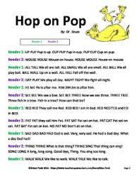 Pin By Kaylee Longest On Dr Suess Hop On Pop Hop On Pop Activities Readers Theater