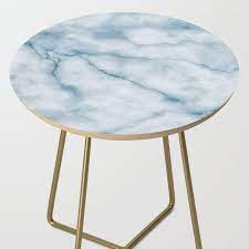 Maybe you would like to learn more about one of these? Light Blue Marble Texture Side Table By Catyarte Gold Round Round Marble Table Blue Marble Gold Room Decor