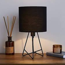 Black And Gold Lampshade Dunelm 2020的mini Hester Black Table Lamp