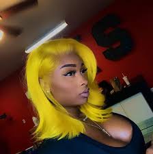 Black And Yellow Hair Style Freshly Squeezed Part Two Pin Mochadaniels23 Wig Hairstyles Yellow Hair Hair