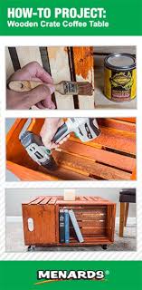 A Crate Table Is The Perfect Diy Project To Add Surface And Storage Space To Your Living Room Le With Images Wooden Crate Coffee Table Crate Coffee Table Diy Wooden Crate